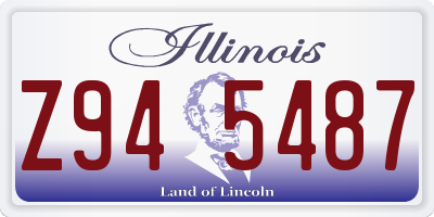 IL license plate Z945487