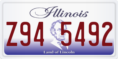 IL license plate Z945492