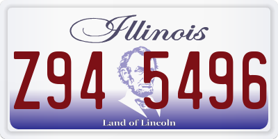 IL license plate Z945496