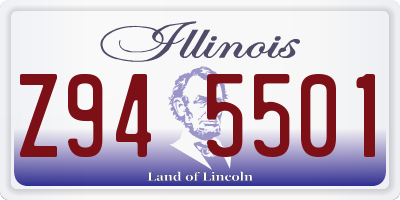 IL license plate Z945501