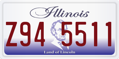 IL license plate Z945511