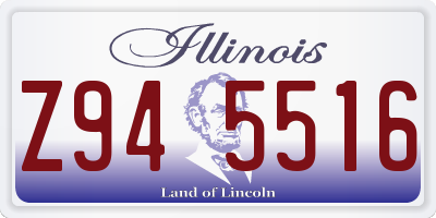 IL license plate Z945516