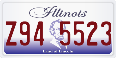 IL license plate Z945523