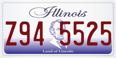 IL license plate Z945525