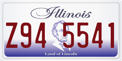 IL license plate Z945541