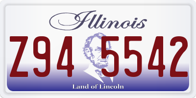 IL license plate Z945542