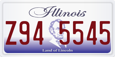 IL license plate Z945545