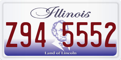 IL license plate Z945552