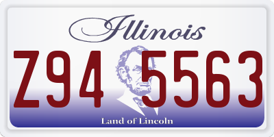 IL license plate Z945563