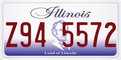 IL license plate Z945572