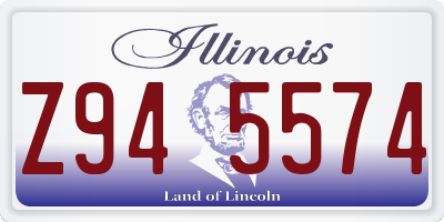 IL license plate Z945574