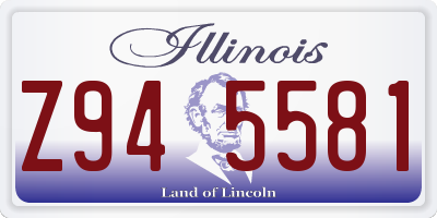 IL license plate Z945581