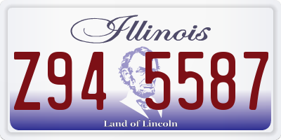 IL license plate Z945587