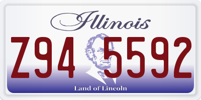 IL license plate Z945592