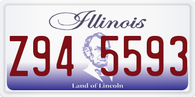 IL license plate Z945593
