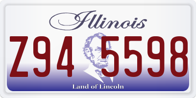 IL license plate Z945598