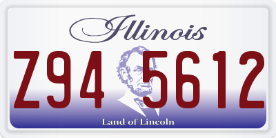 IL license plate Z945612