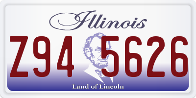 IL license plate Z945626