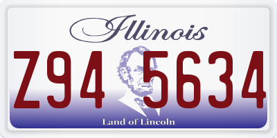 IL license plate Z945634
