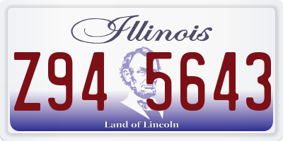IL license plate Z945643