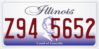 IL license plate Z945652