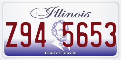 IL license plate Z945653