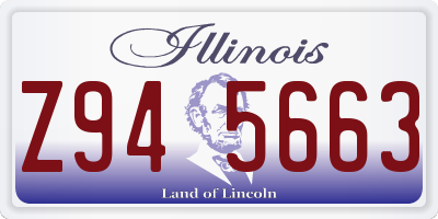 IL license plate Z945663