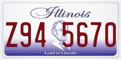 IL license plate Z945670