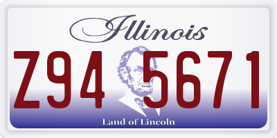 IL license plate Z945671
