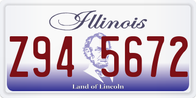 IL license plate Z945672