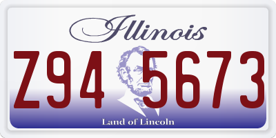 IL license plate Z945673