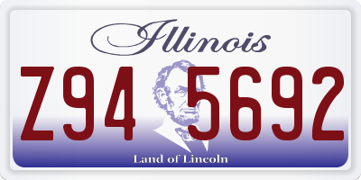 IL license plate Z945692