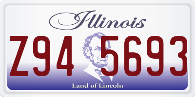 IL license plate Z945693