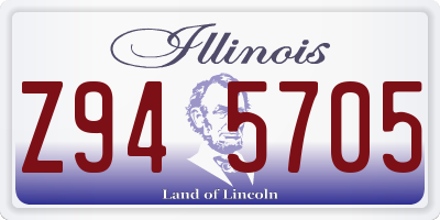 IL license plate Z945705