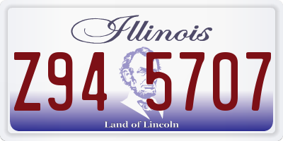 IL license plate Z945707