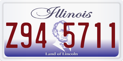 IL license plate Z945711