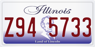 IL license plate Z945733