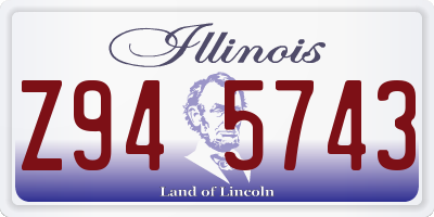 IL license plate Z945743