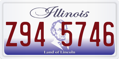 IL license plate Z945746