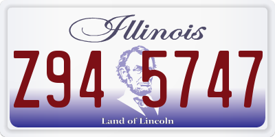 IL license plate Z945747