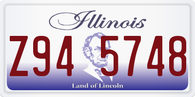 IL license plate Z945748
