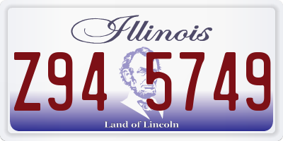 IL license plate Z945749