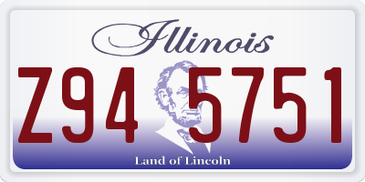 IL license plate Z945751