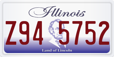 IL license plate Z945752