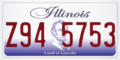 IL license plate Z945753