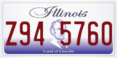 IL license plate Z945760
