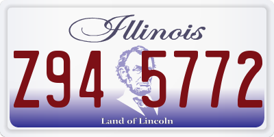 IL license plate Z945772