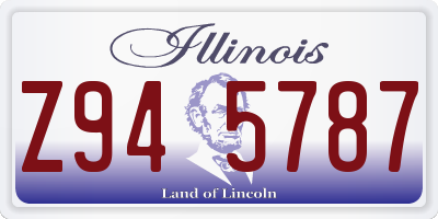 IL license plate Z945787