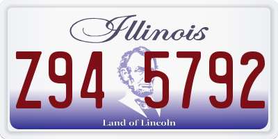 IL license plate Z945792