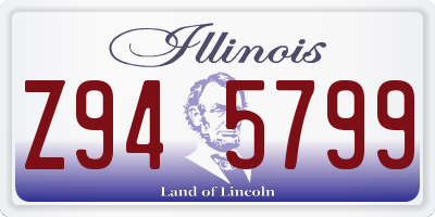 IL license plate Z945799